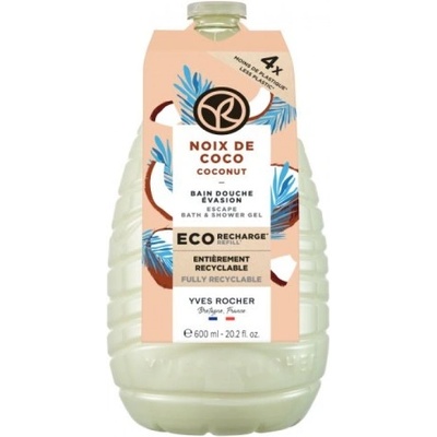 Yves Rocher BAIN NATURE Пълнител за душ гел Кокос 600 мл