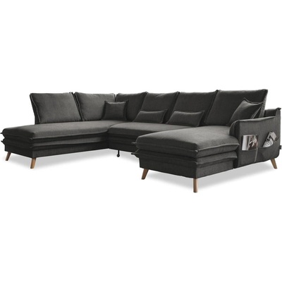 Miuform Тъмносив разтегателен ъглов диван (ляв ъгъл/"U" форма) Charming Charlie - Miuform (1748ETS508)