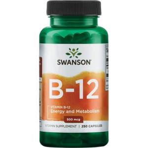 Swanson Vitamin B-12 500 mcg [250 капсули]