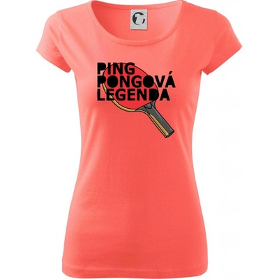 Ping Pongová legenda Pure dámske tričko Korálová