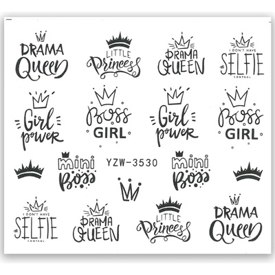 Vodolepky na nechty Queen YZW-3530