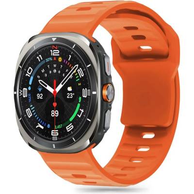 Силиконова каишка за часовник Samsung Galaxy Watch Ultra (47mm) от Tech-Protect Silicone Line - Оранжев (5906302376421)