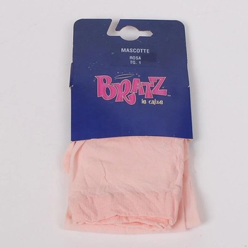 Image 1 of Детски чорапогащник в цвят пудра с надписи