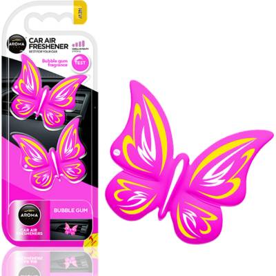 Aroma Car FANCY SHAPES BUTTERFLY Bubble Gum