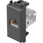 TEM Розетка RJ45 Cat. 5e UTP 1M, цвят Антрацит, Modul - KM37AT (KM37AT)
