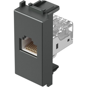 TEM Розетка RJ45 Cat. 5e UTP 1M, цвят Антрацит, Modul - KM37AT (KM37AT)