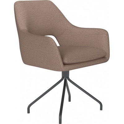 White Label Living Mos kovové nohy taupe látkový potah