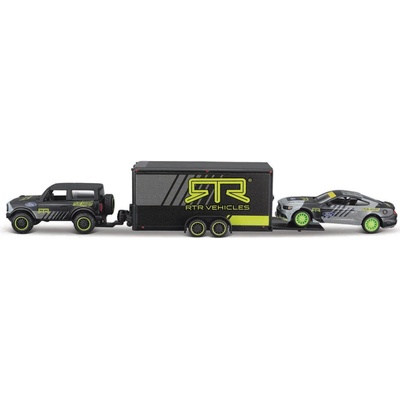 MAISTO Bronco design Team Haulers 2021 Ford Car Trailer 2015 Ford Mustang GT 1:64
