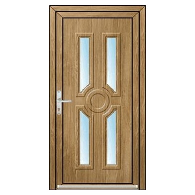 OknaDvereNaMiru.cz Vchodové dveře 3D Sanda 1 zlatý dub 100 x 220 cm