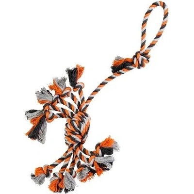 Hip Hop bavlnené pretahovadlo SPIDER 51 cm šedá oranžová tm.šedá 150 g