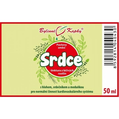 Bylinné kapky Srdce bylinné kvapky tinktúra 50 ml