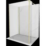 Mexen Kioto параван за душ Walk-in 105 x 90 x 40 cm, прозрачна, златно четкована - 800-105-090-221-55-00-040 (800-105-090-221-55-00-040)