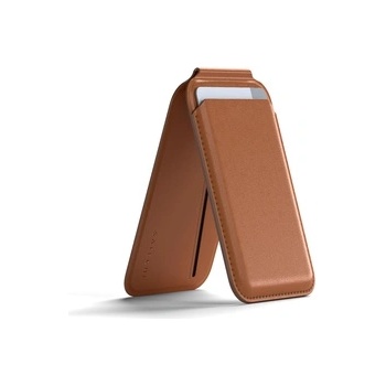 Apple Satechi Vegan-Leather Magnetic Wallet Stand (iPhone 12/13/14/15 all models) - Brown (STVLWN)