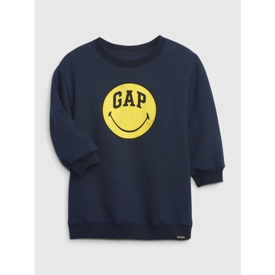 Baby mikinové šaty Gap × SmileyWorld® Tmavě modrá – Zboží Dáma
