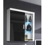 Cama meble Окачена витрина Cama SAMBA бял/черен гланц (SAMBA 4 BI/CZ)