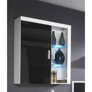 Cama meble Окачена витрина Cama SAMBA бял/черен гланц (SAMBA 4 BI/CZ)