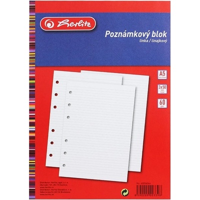 Herlitz náplň TP A5 blok linka 50 listů – Zboží Živě