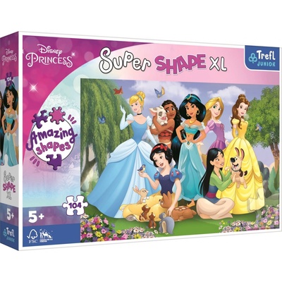 TREFL Super Shape XL Disney princeznej V záhrade 104 dielov
