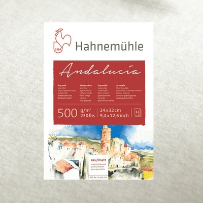 Hahnemühle ANDALUCÍA 500 GSM ROUGH A COLD PRESSED 12 listov 24x32 cm