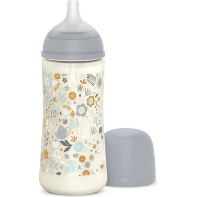Suavinex dojčenská fľaša Wonderland fyziol průtok Liberty modrá 360ml