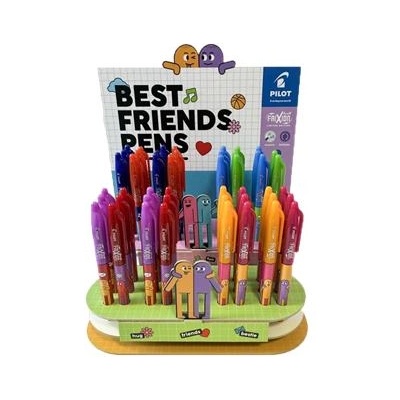 Pilot Дисплей с ролер, 0, 35 мм, изтриваем, капачка, PILOT "Frixion Ball Friends", смесен DIE476672 (DIE476672)