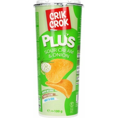 Crik Crok Plus zemiakový snack kyslý smotana a cibuľa 100 g