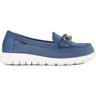 Goodin Praktické dámské modré mokasíny bez podpatku
