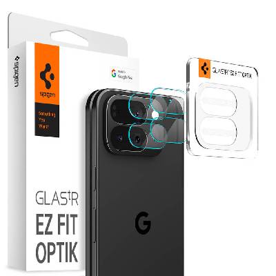 Комплект 2 броя предпазни стъклени протектори за камерата на Google Pixel 10 Pro Fold - Spigen Glass Optik tR EZ Fit 2 Pack (прозрачен) (AGL09664)