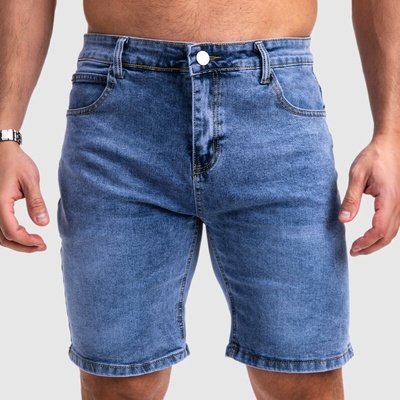 Pánske rifľové kraťasy Iron Aesthetics Denim Stretch modré