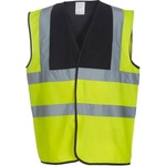 Yoko HI-VIS HVW100 / Предпазна жилетка - черна/жълта с висока видимост XXL (79W100zw005)