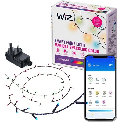 WiZ vánoční osvětlení 15W2700-5000K RGB 20m IP44 černé