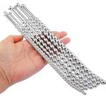 SuperLove Urethral Sounding Curved & Beaded Premium Stainless Steel Dilator Set