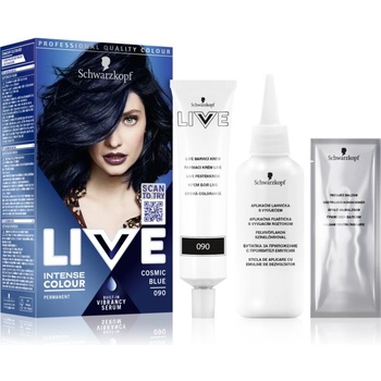 Schwarzkopf LIVE Intense Colour перманентната боя за коса цвят 090 Cosmic Blue