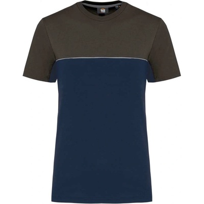 Designed To Work eco-friendly dvoubarevné tričko Areas námořnická tmavě šedá modrá