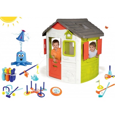 Smoby set domeček Jura Lodge BIG vodní klaun a Écoiffier set 7 sportovních her 810500-15 – Hledejceny.cz