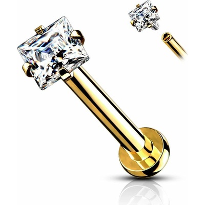 S4U Piercing do brady labreta / cartilge (1,2 x 8 mm) LB1093GD-1208