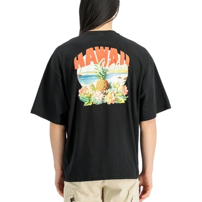Alpha Industries tričko pánske Hawaii Aloha Backprint T-Shirt Black