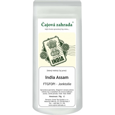 Čajová zahrada India Assam FTGFOPI Joonktollee zelený čaj 70 g