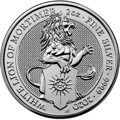 Royal Mint Strieborná investičná minca White Lion Queens Beasts 2020 2 oz