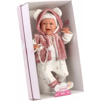 Llorens 74070 New born realistická miminko se zvuky a měkkým látkový tělem 42 cm