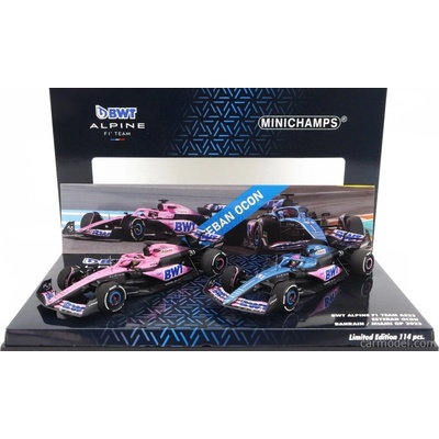 Minichamps Renault Set dvou modelů růžová a modrá 1:43