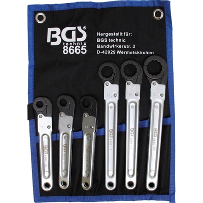 BGS technic Sada ráčnových klíčů na potrubí 6dílná BGS 8665