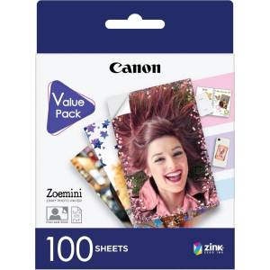 Canon Zink Photo Paper - Self-Adhesive 2x3" Photo Paper (100 Sheets) - Print cell phone photos for personalized stickers - 6135C003 (6135C003)