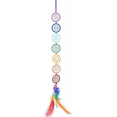 Nefertitis Lapač snů Sedm čaker s polodrahokamy NF40746 68 cm – Zboží Dáma