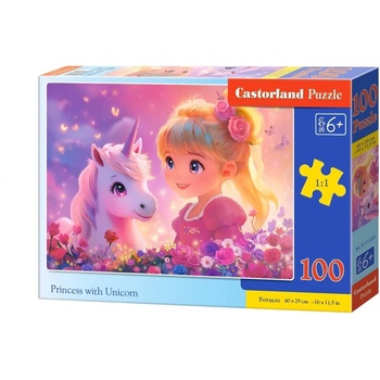 Castorland - Puzzle Princess with Unicorn - 100 piese