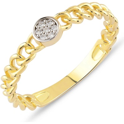 Lillian Vassago Zdobený prsten se zirkony z kombinovaného zlata LLV06 GR118