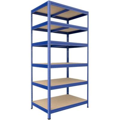 Biedrax Regál do sklepa 35 x 75 x 240 cm, modrý, 6 polic MDF, nosnost 200 kg na polici