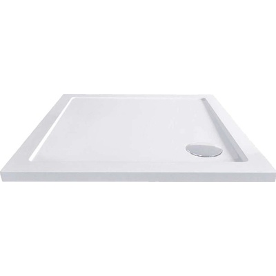 Mereo Štvorcová sprchová vanička 90 x 90 x 4 cm SMC biela, vrátanie sifóna CV31NS