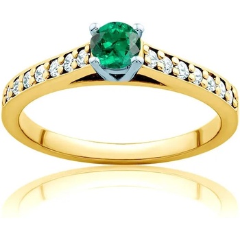 Image 1 of SAVICKI Пръстен Secret Garden: двуцветно злато, смарагд