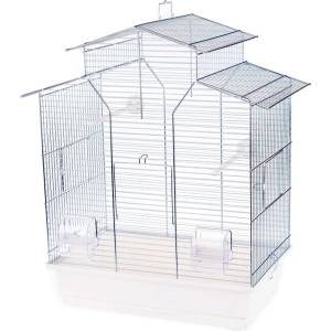 INTER-ZOO Pet Products Клетка за птици IZA II ZINC - 51 x 30 x 60, 5 cm БЯЛА